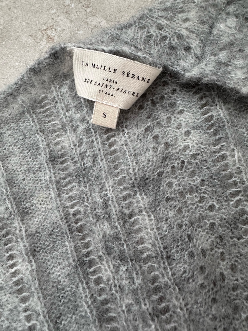 Sezane Gray Wrap Sweater View 2